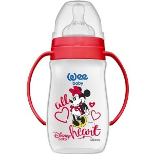 Wee Baby Disney Mickey Kırmızı Kulplu Biberon Kulplu Biberonlar